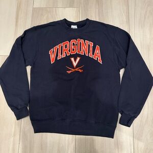 UVA University of Virginia Navy Crewneck Sweatshirt - Champion size M